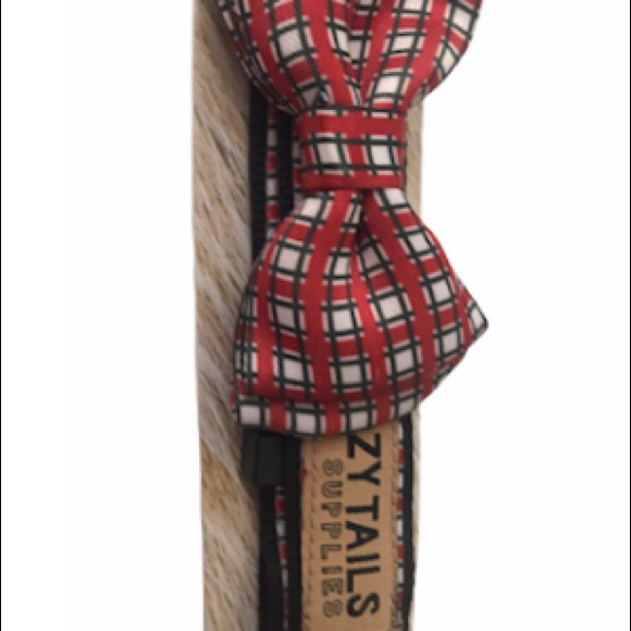New Plaid Dog Collar & Bow Tie L/XL - Picture 3 of 7